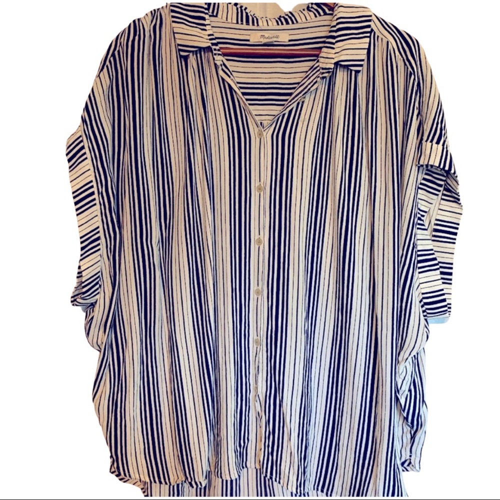 NWOT Madewell Stripe Blouse 3XL